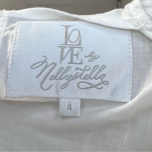 NWOT Love By Nellgstella Girls White Slip Dress sz 4 Spring summer vacation fun - Picture 8 of 10